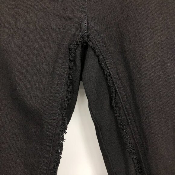 Roberto Cavalli Black Distressed Fringe Skinny Jeans w/ Frayed Trim detail - Picture 10 of 16